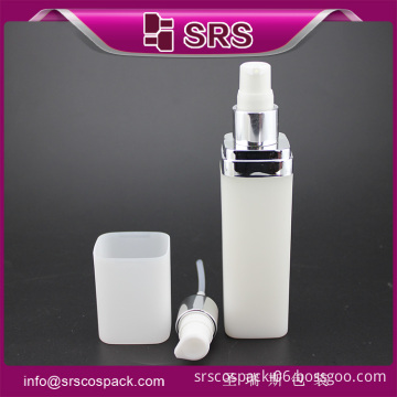 SRS free sample 50ml 120ml cosmetic PP white plastic empty bottle for skin care